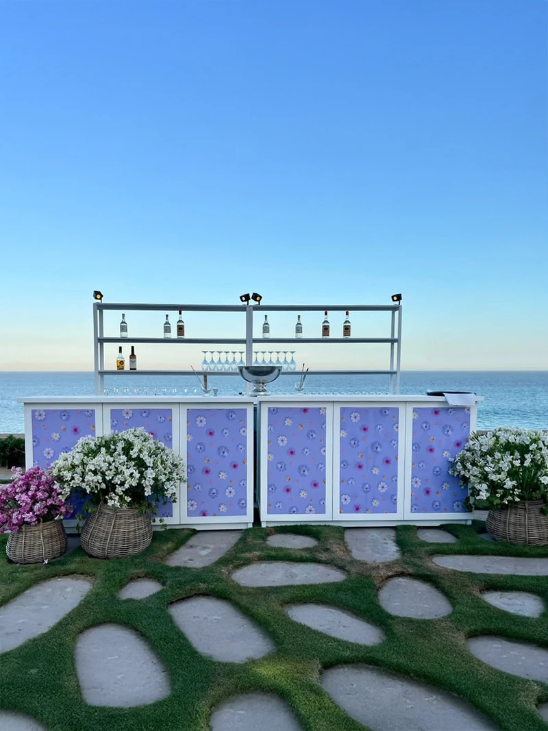 Ground support and heavy rigging installation for coastal wedding ceremonies