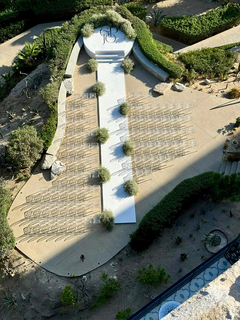 Full scale wedding venue production and site management in Los Cabos