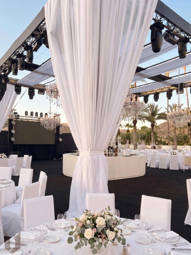 Professional event lighting logistics and power distribution management