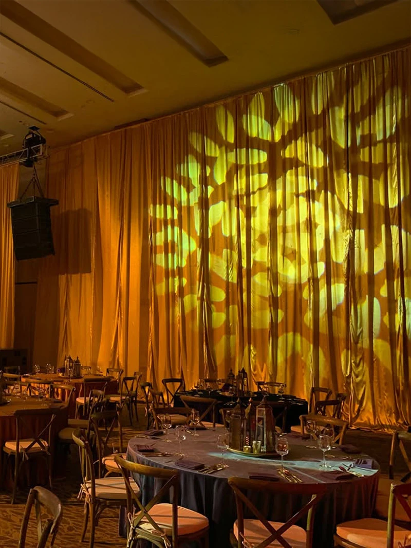 Complex engineering setup for luxury corporate and wedding events